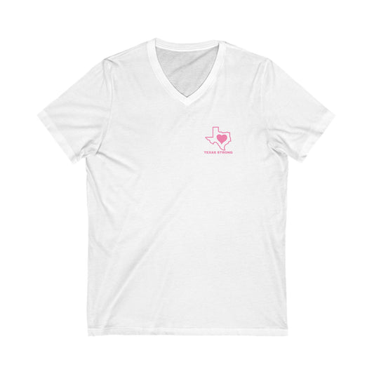 TEXAS STRONG Unisex Jersey Short Sleeve V-Neck Tee