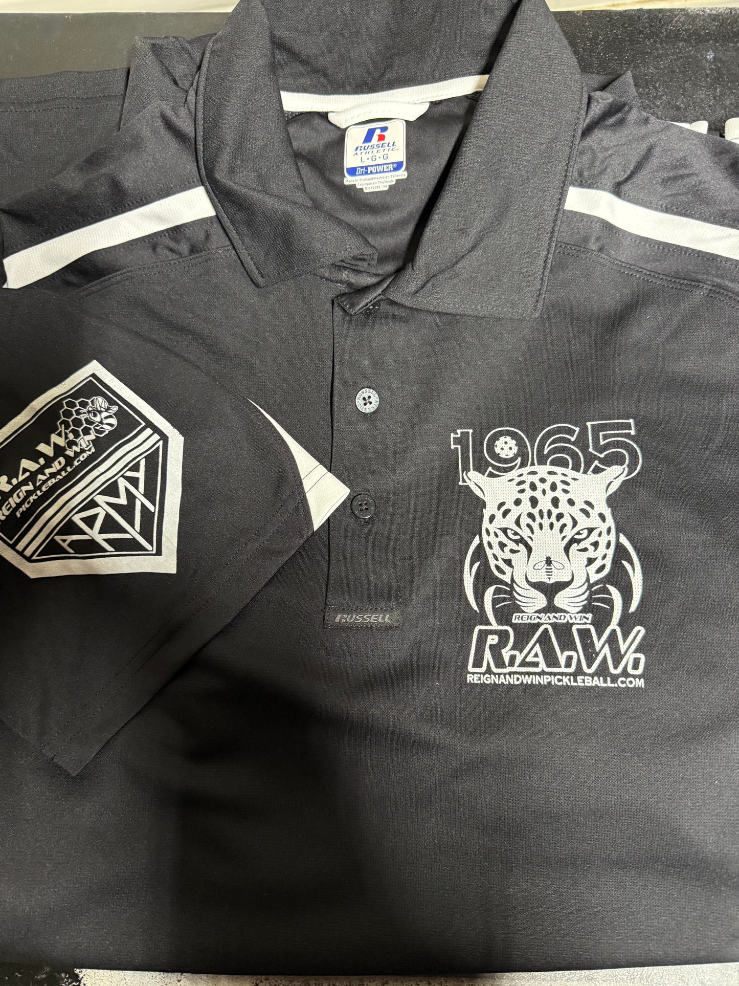 R.A.W. Panther 1965 Russell Athletic Men's Team Game Day Polo