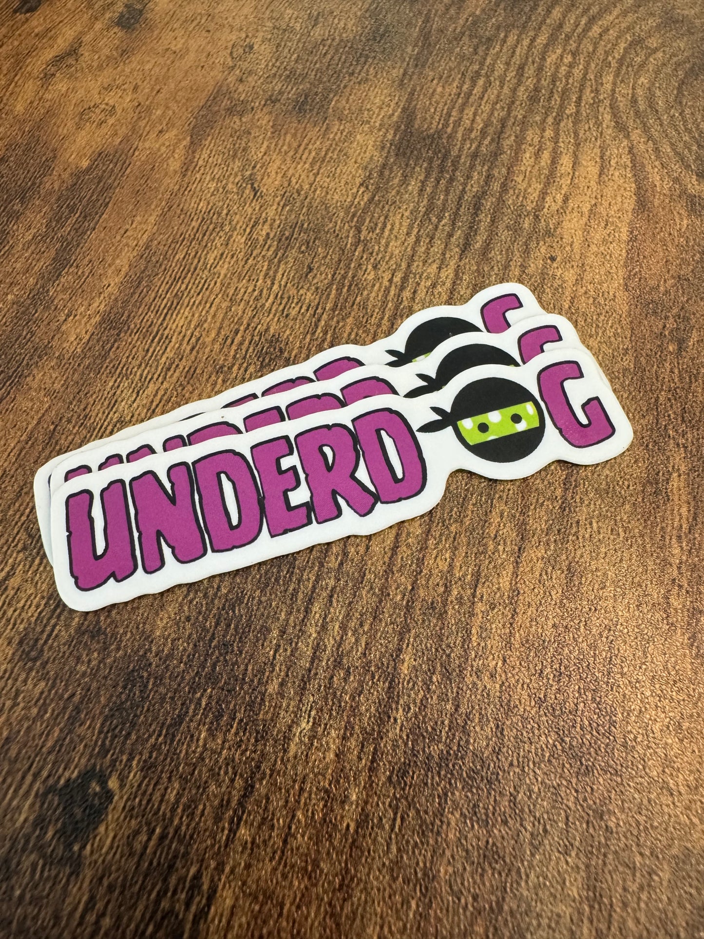 The UNDERDOG sticker