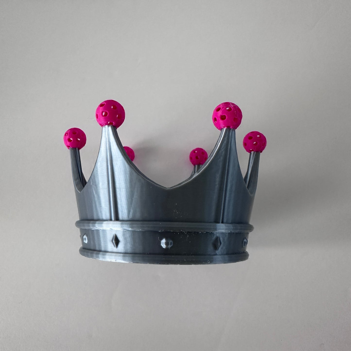 Mini Pickleball Tournament Trophy Set - King & Queen Crowns