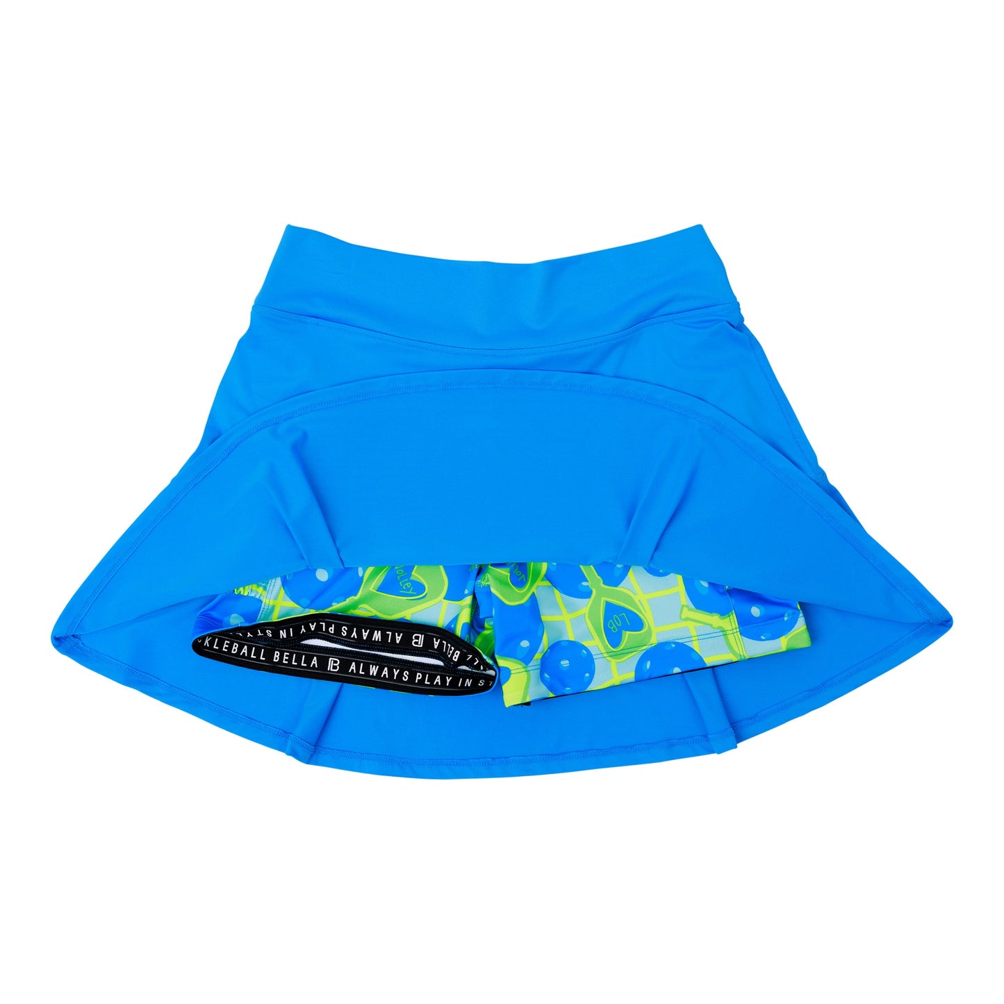 PB Drop Pleat Skort Electric Blue with Net Worth