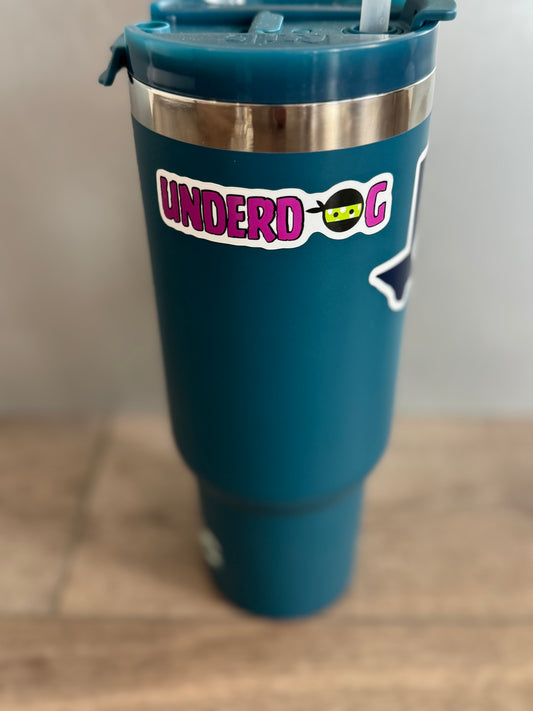 The UNDERDOG sticker