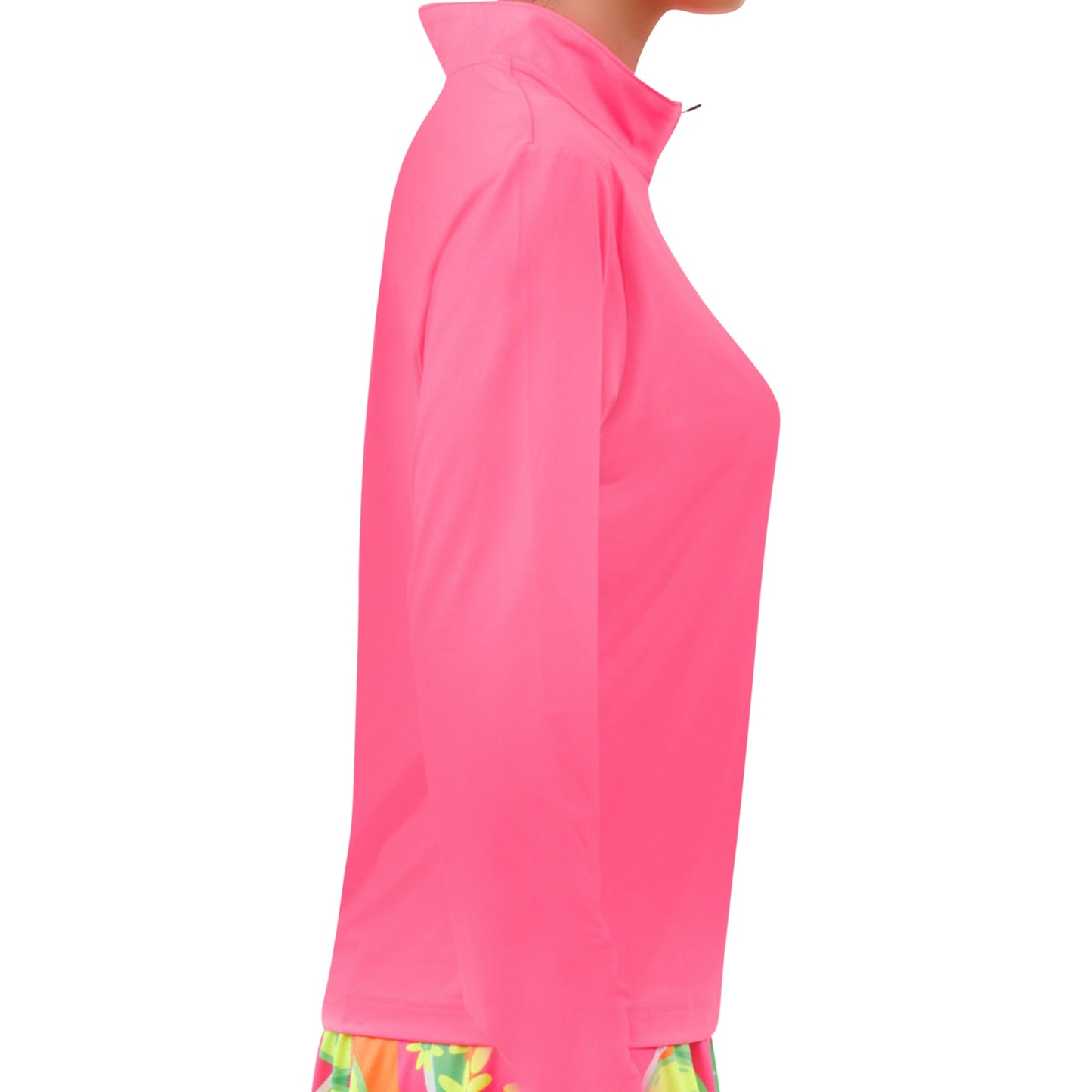 PB 1/4 Zip Long Sleeve Hot Pink