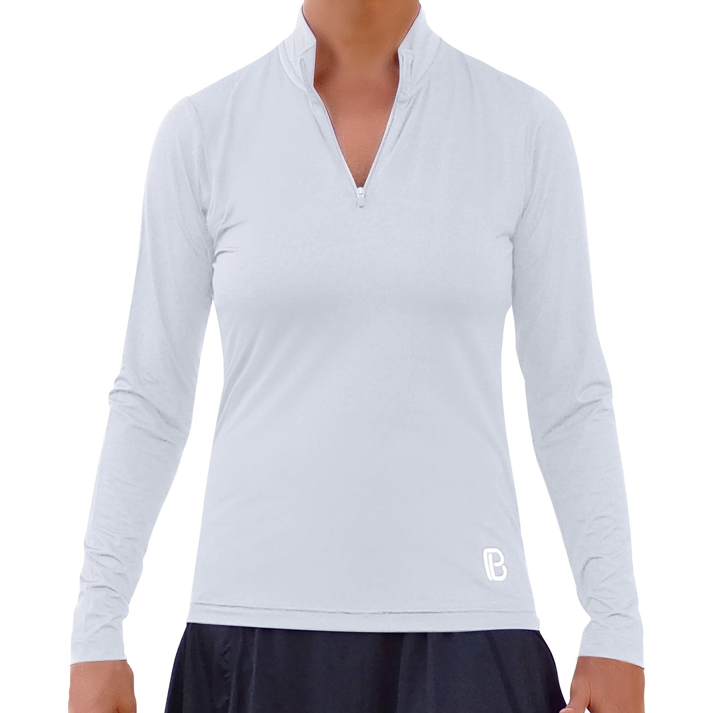 PB 1/4 Zip Long Sleeve Classic White