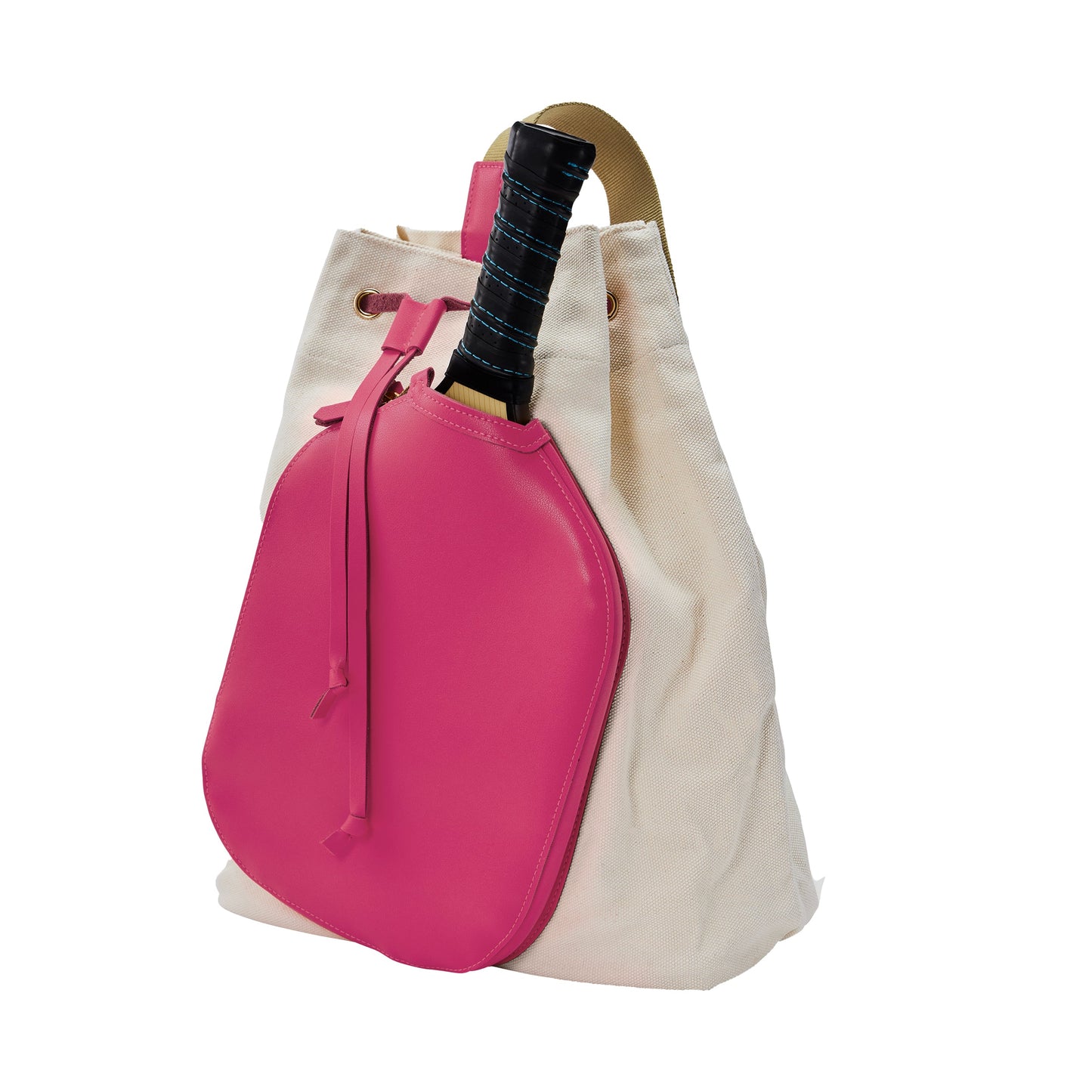PB Neon Hot Pink Pickleball Drawstring Bag