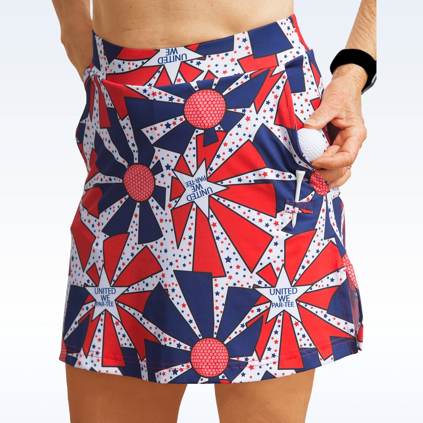 Pickleball Bella United We Par-Tee Straight Golf Skort