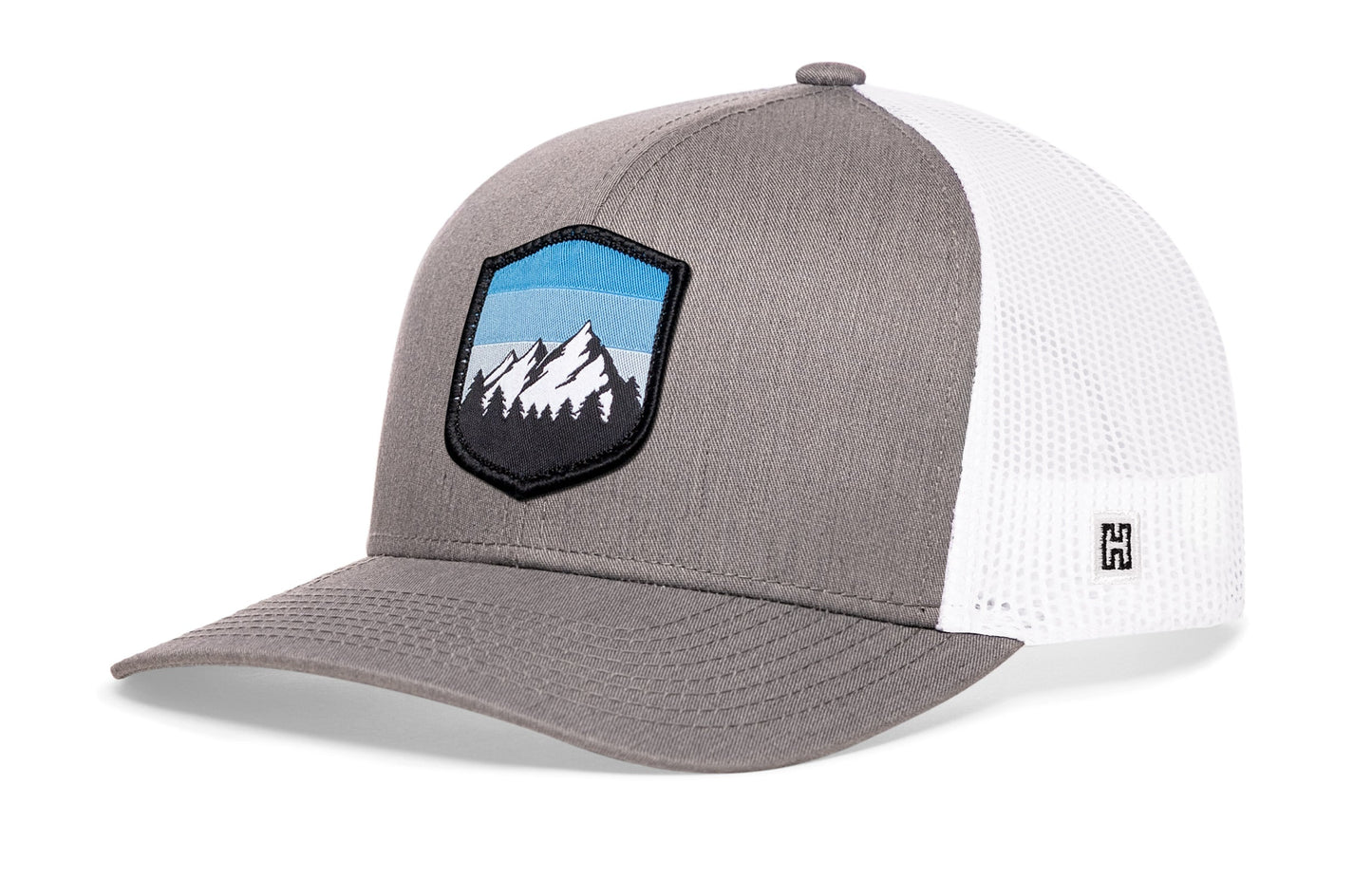 Mountains and Sky Trucker Hat | Black Outdoors Snapback