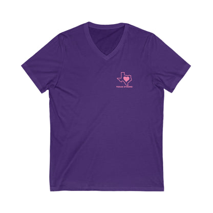 TEXAS STRONG Unisex Jersey Short Sleeve V-Neck Tee