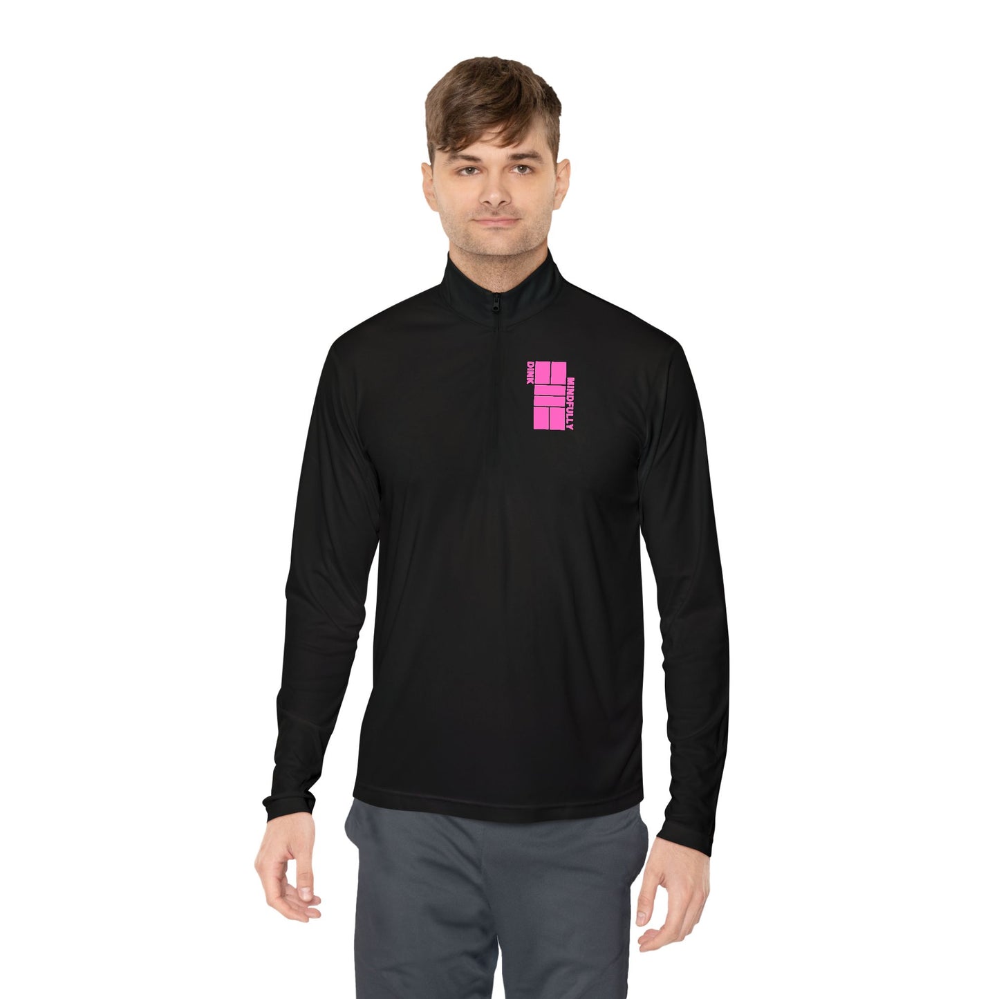 DINK MINDFULLY Unisex Quarter-Zip Pullover