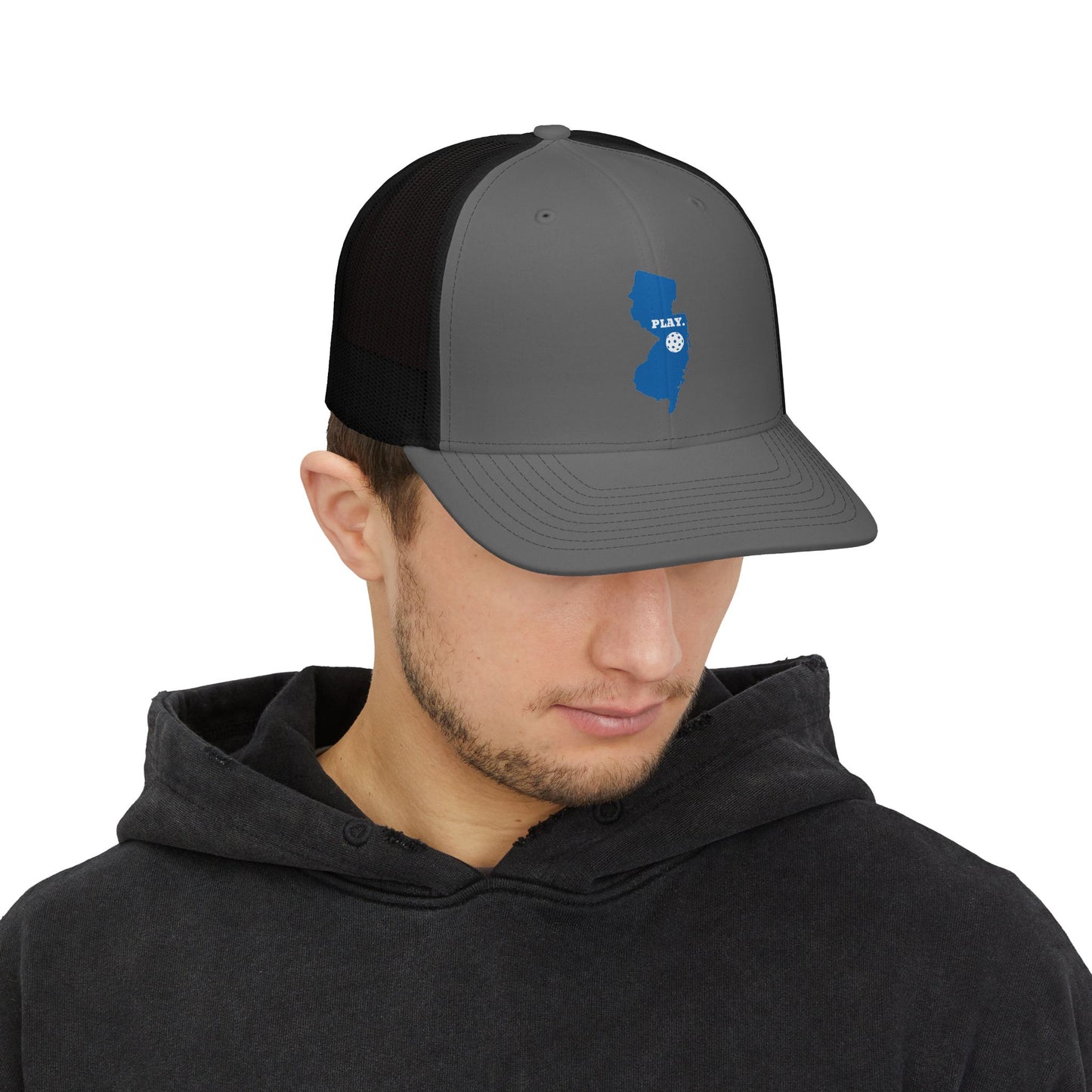Play Pickleball New Jersey Snapback Trucker Cap