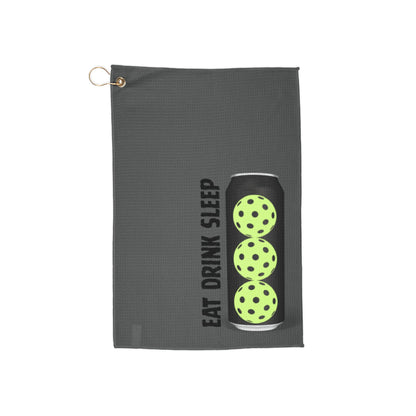Eat Drink Sleep Pickleball Towel w/Clip