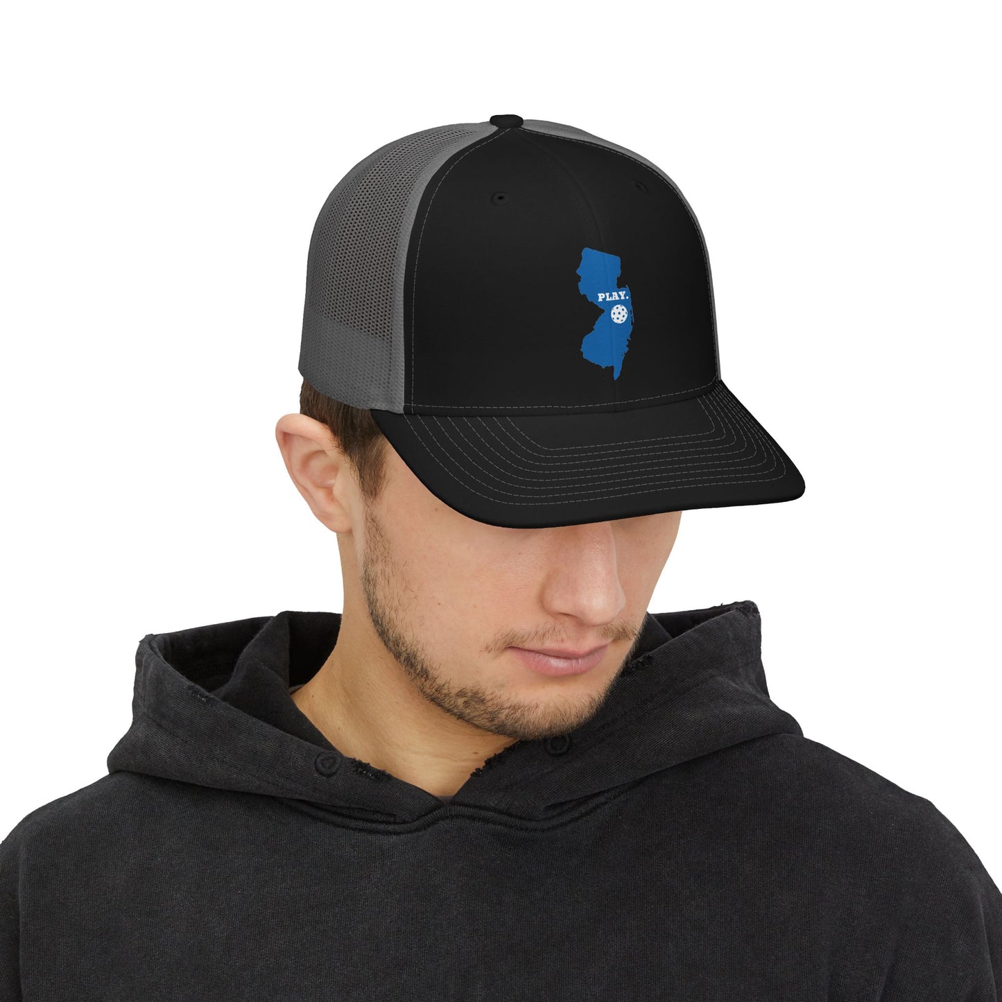 Play Pickleball New Jersey Snapback Trucker Cap
