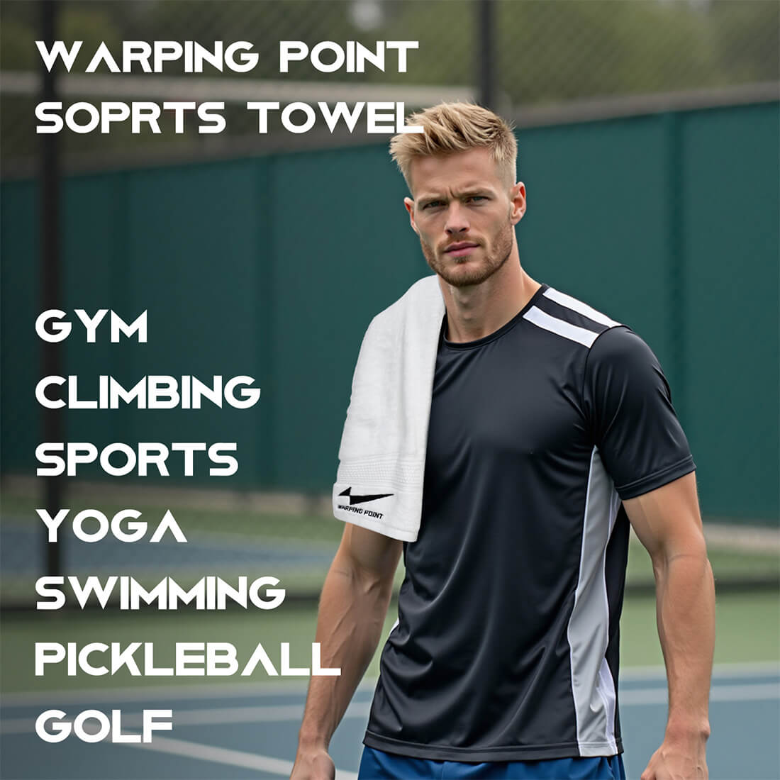 Pickleball Towel - White