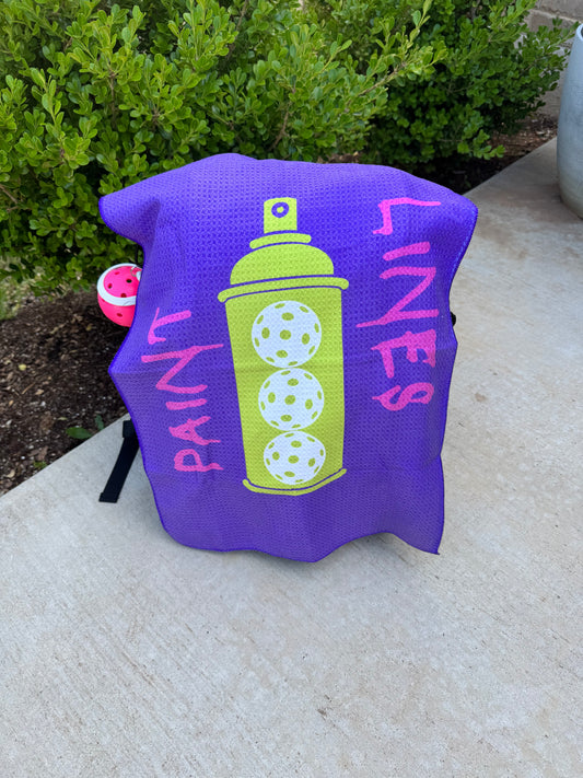 Paint Lines Towel w/clip