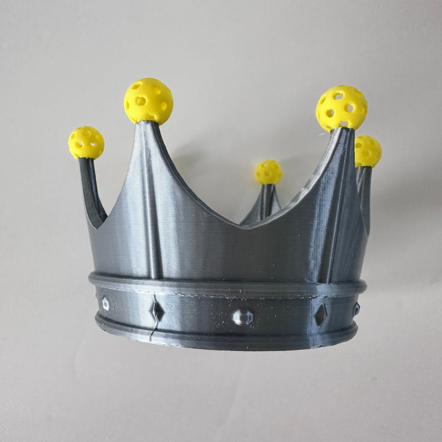 Mini Pickleball Crown Trophy Set Of 3 - Gold, Silver, Bronze With Stand - Perfect for Pickleball Tournaments & Gifts
