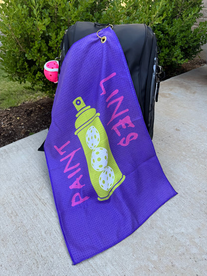 Paint Lines Towel w/clip