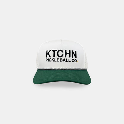 5-Panel Performance Pickleball Hat (White/Green)
