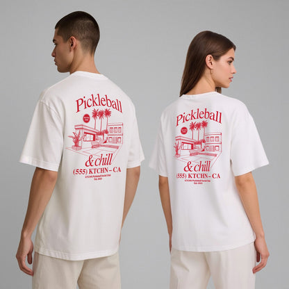 Pickleball & Chill Tee (Red)