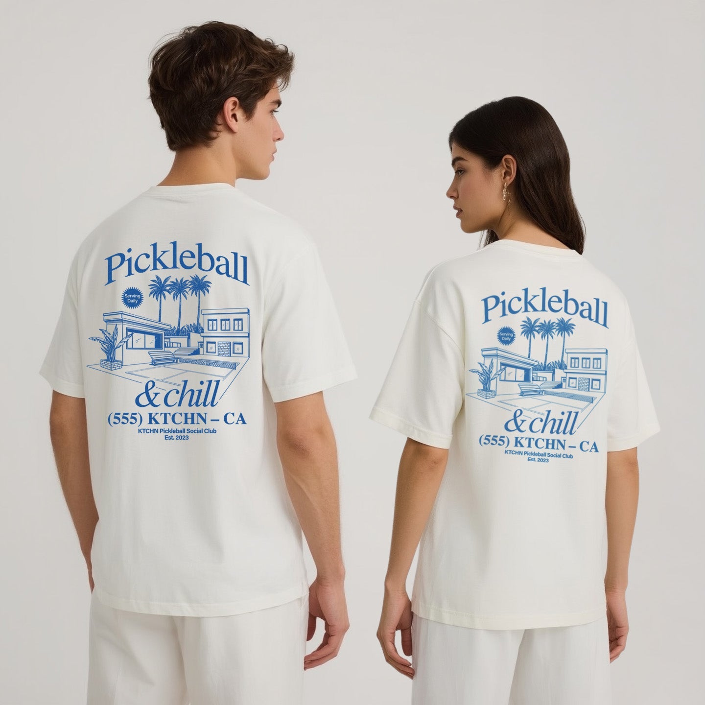 Pickleball & Chill Tee (Blue)