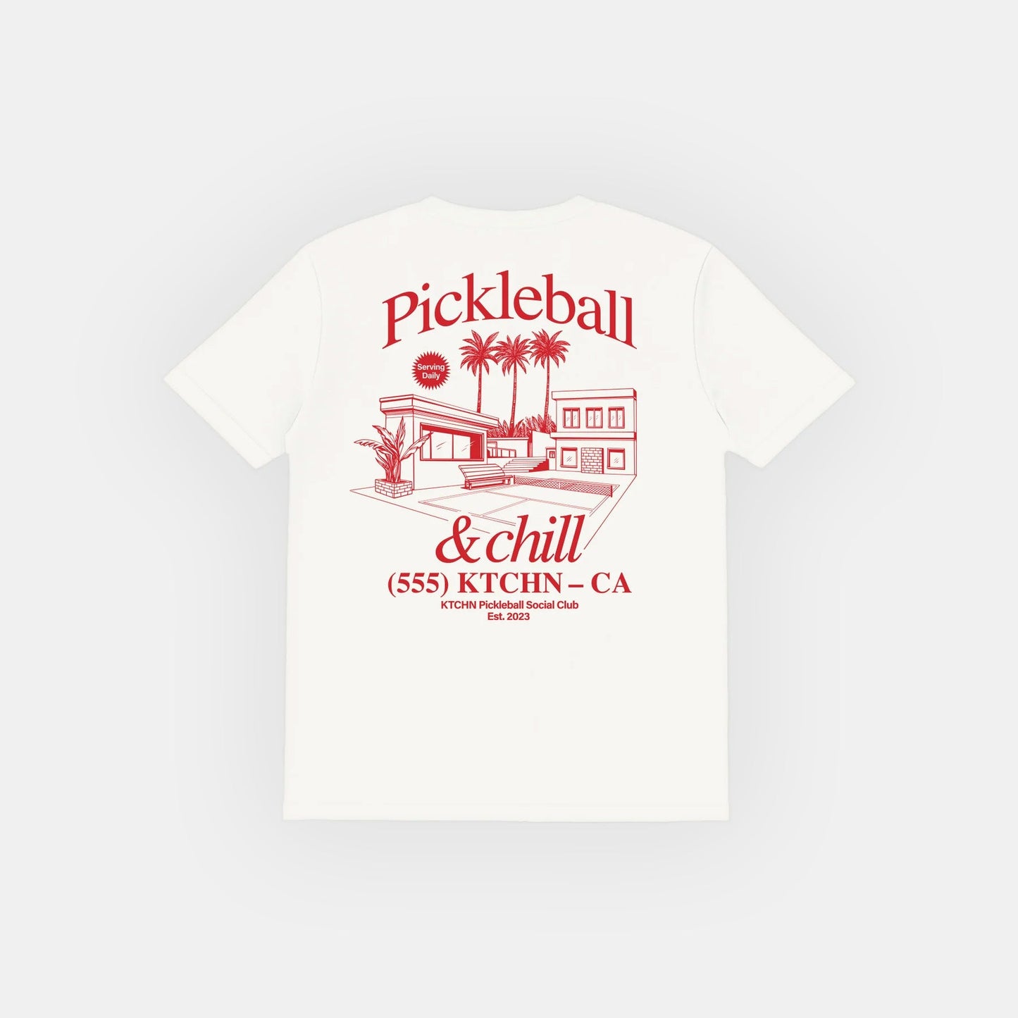 Pickleball & Chill Tee (Red)