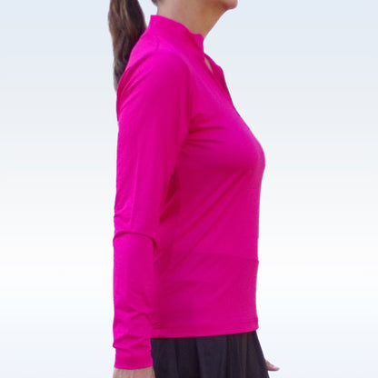 PB 1/4 Zip Long Sleeve Pink