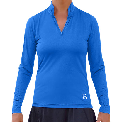 PB 1/4 Zip Long Sleeve Royal Blue