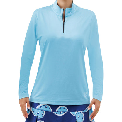 PB 1/4 Zip Long Sleeve Sky Blue