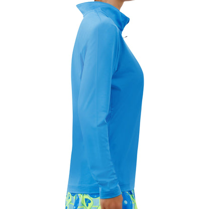 PB 1/4 Zip Long Sleeve Electric Blue