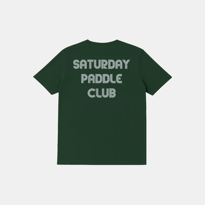Retro Saturday Paddle Club Pickleball Tee (Dark Green)