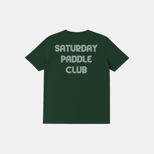 Retro Saturday Paddle Club Pickleball Tee (Dark Green)