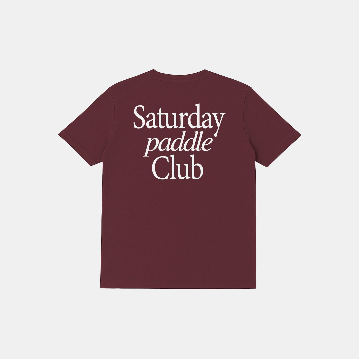 Saturday Paddle Club Pickleball Tee (Maroon)