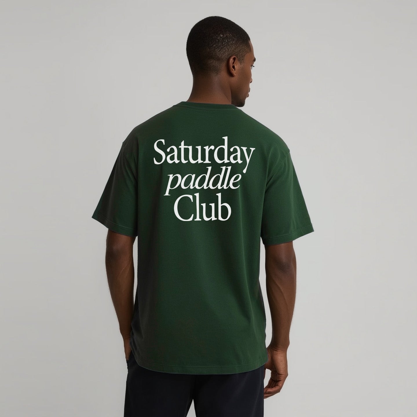 Saturday Paddle Club Pickleball Tee (Dark Green)