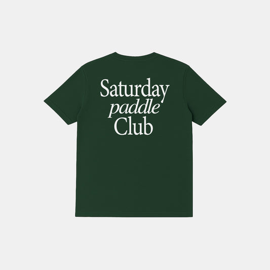 Saturday Paddle Club Pickleball Tee (Dark Green)