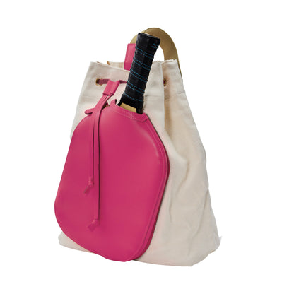 PB Neon Hot Pink Pickleball Drawstring Bag