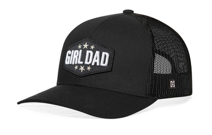 Girl Dad Trucker Hat  |  Black  Snapback