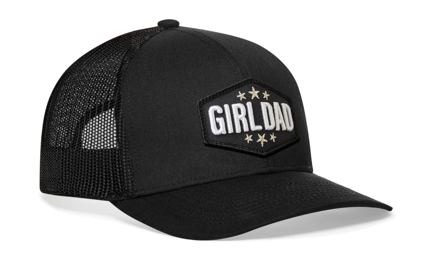 Girl Dad Trucker Hat  |  Black  Snapback