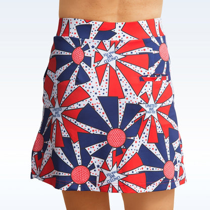 Pickleball Bella United We Par-Tee Straight Golf Skort
