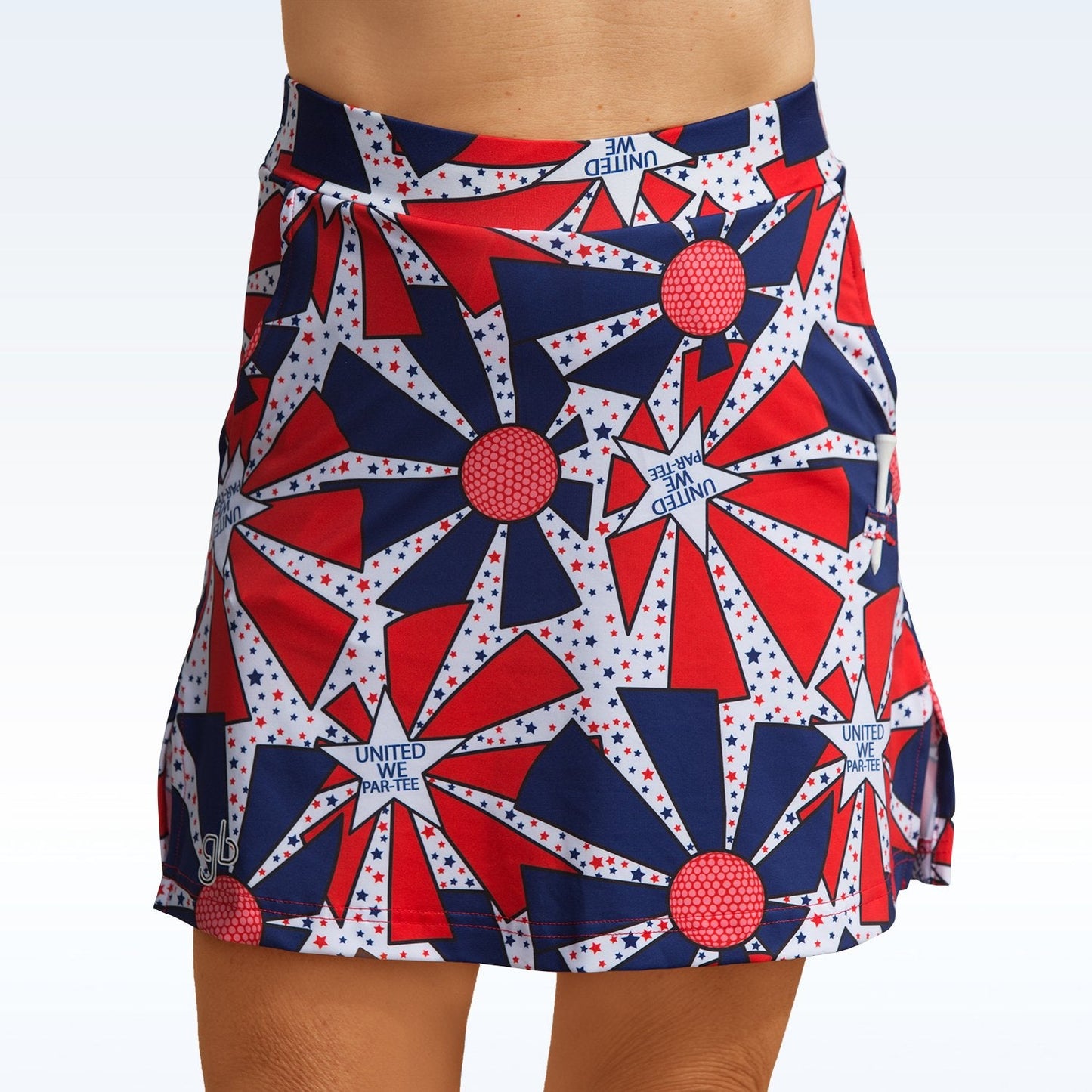 Pickleball Bella United We Par-Tee Straight Golf Skort