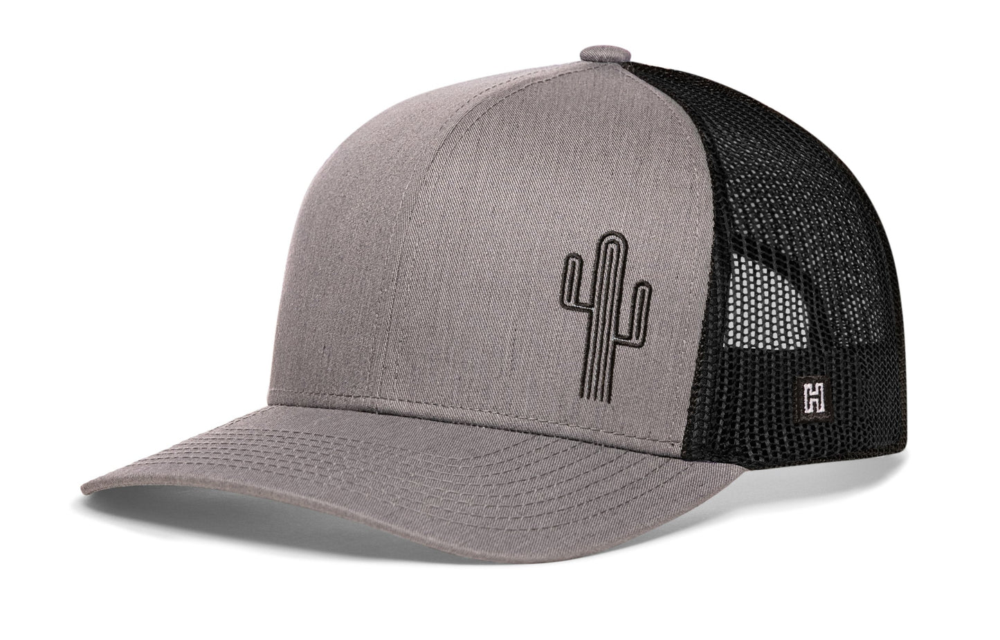 Cactus Trucker Hat  |  Black Cactus Snapback