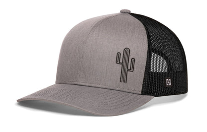 Cactus Trucker Hat  |  Black Cactus Snapback