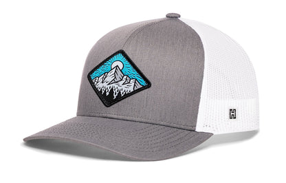 Diamond Mountain and Trees Trucker Hat  |  Black Outdoors Snapback