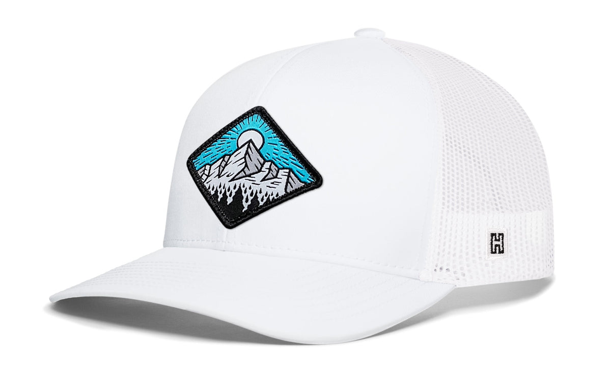 Diamond Mountain and Trees Trucker Hat  |  Black Outdoors Snapback