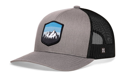 Mountains and Sky Trucker Hat  |  Black Outdoors Snapback