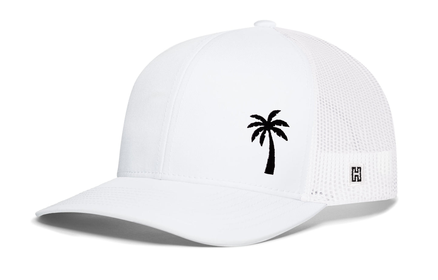 Palm Tree Trucker Hat  |  Black Island Snapback