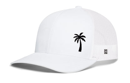 Palm Tree Trucker Hat  |  Black Island Snapback