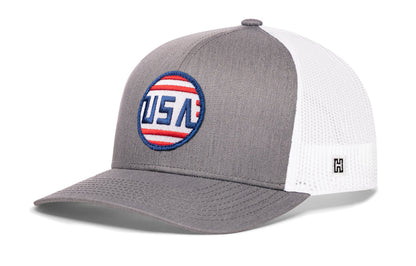 USA Stripes Trucker Hat  |  Black America Snapback