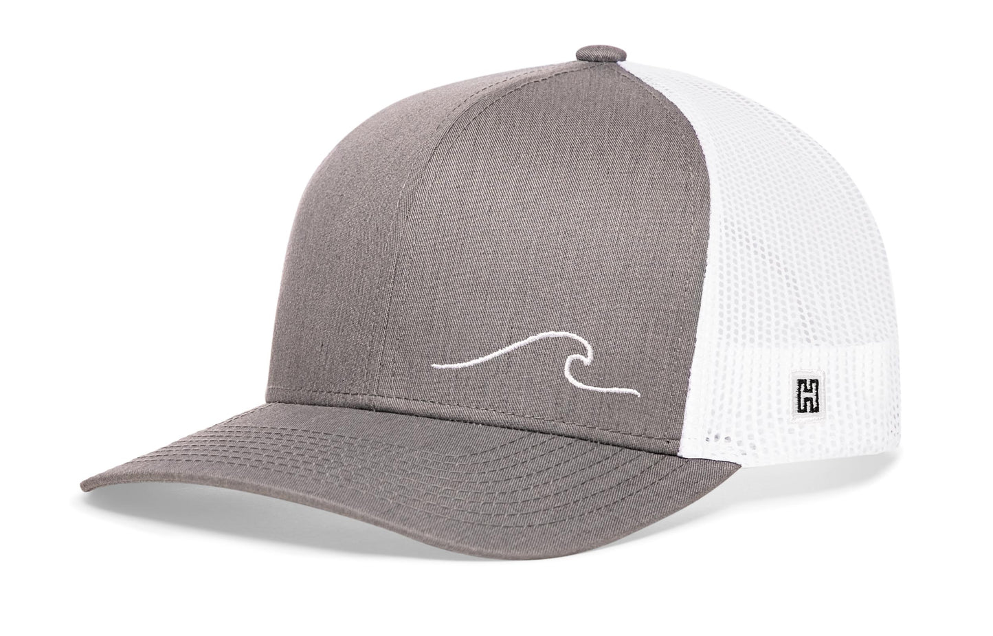 Wave Trucker Hat  |  Black Beach Snapback