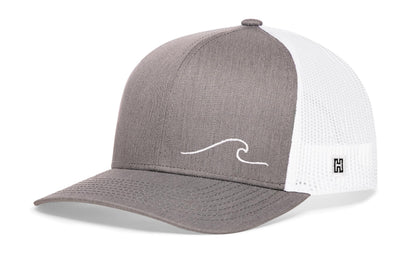 Wave Trucker Hat  |  Black Beach Snapback